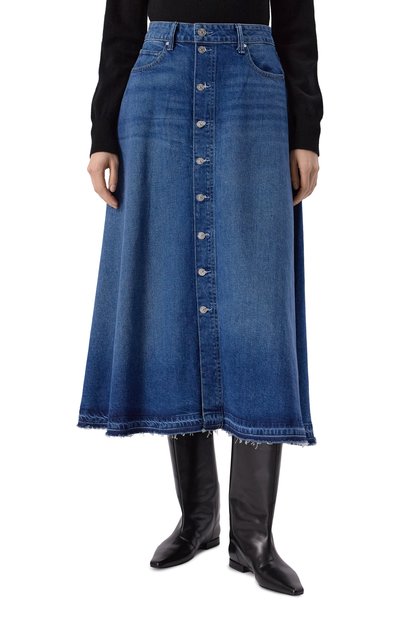 Джинсовая юбка maren PAIGE синего цвета по цене 49100 руб., арт. 5161635-B783, фото 3 Джинсовая юбка maren PAIGE, арт. 5161635-B783, фото 3