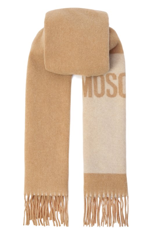 Шерстяной шарф Moschino 50239/M5857 Бежевый 50239/M5857