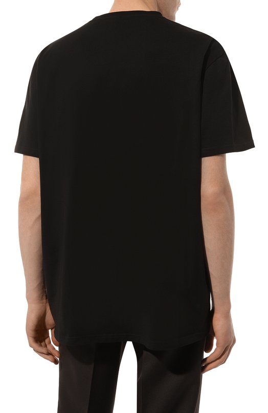 Хлопковая футболка Alexander McQueen 622104 QTZ57 Чёрный  622104 QTZ57 Фото 4