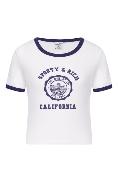 Женская хлопковая футболка SPORTY AND RICH, арт. T0073710509WH50