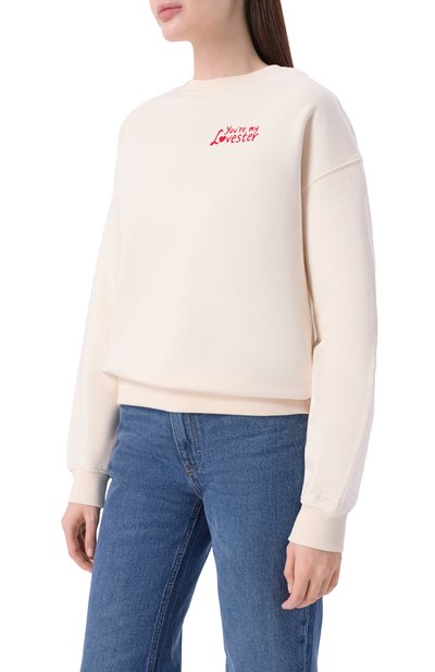 Хлопковый свитшот MC2 SAINT BARTH кремового цвета по цене 19950 руб., арт. STD0001-07537L/STARDUST, фото 3 Хлопковый свитшот MC2 SAINT BARTH, арт. STD0001-07537L/STARDUST, фото 3