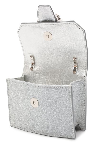 Сумка paris mini JIMMY CHOO серебряного цвета по цене 75300 руб., арт. MINI PARIS/Z0K, фото 4 Сумка paris mini JIMMY CHOO, арт. MINI PARIS/Z0K, фото 4