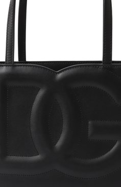 Женская сумка-тоут dg logo small DOLCE & GABBANA черного цвета, арт. BB7337/AW576 | Фото 3 (Материал: Натуральная кожа; Сумки-технические: Сумки-шопперы; Размер: small)