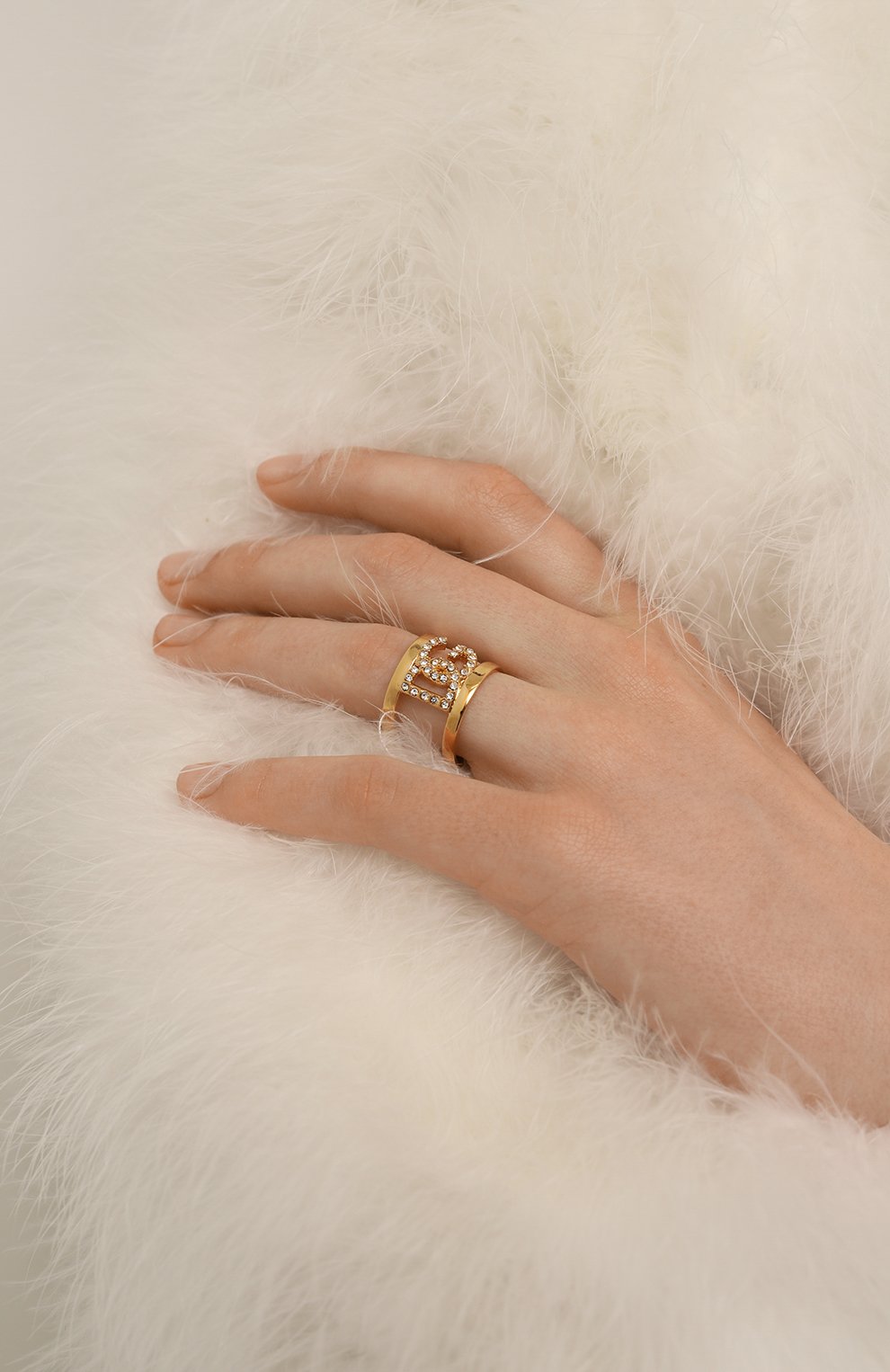 Кольцо DOLCE & GABBANA золотого цвета по цене 30850 руб., арт. WR08L4 W1111/G0LD, фото 2 Кольцо DOLCE & GABBANA, арт. WR08L4 W1111/G0LD, фото 2