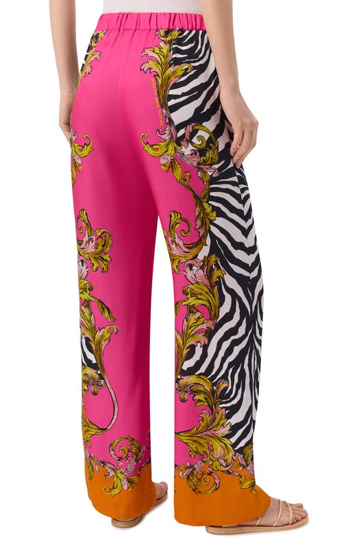 Брюки из вискозы Versace Jeans Couture 78HAA1P2/NS653 Розовый  78HAA1P2/NS653 Фото 4