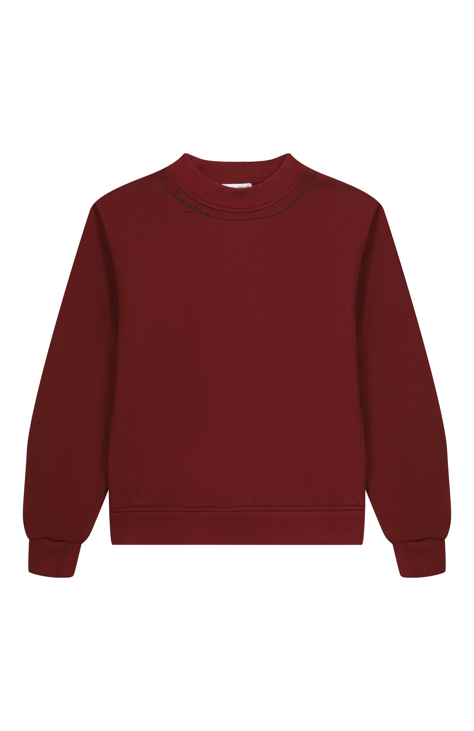 Хлопковый свитшот DOLCE & GABBANA бордового цвета по цене 35700 руб., арт. L4JWKD/G7QK0, фото 1 Хлопковый свитшот DOLCE & GABBANA, арт. L4JWKD/G7QK0, фото 1
