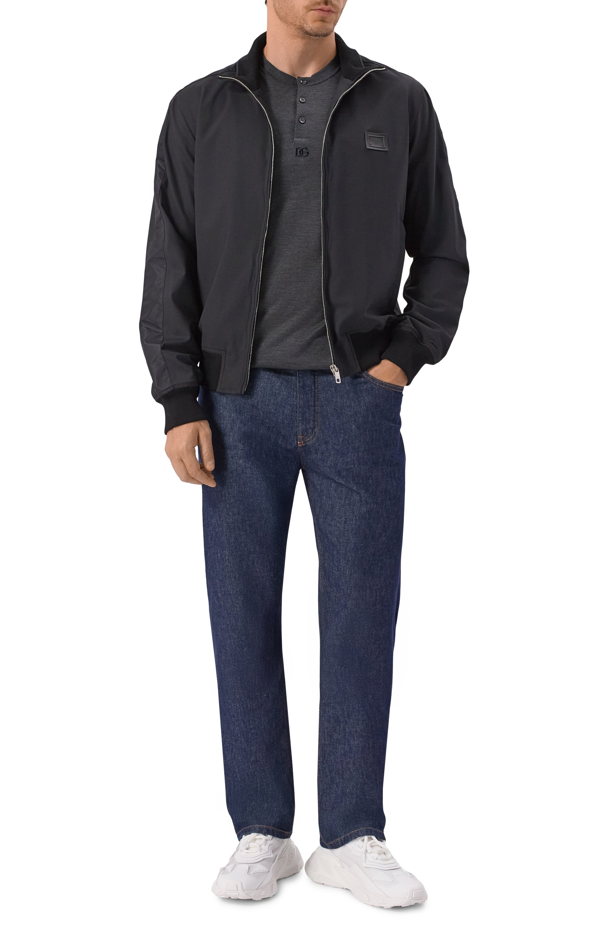 Шелковая футболка-хенли DOLCE & GABBANA, арт. G8QK3Z/G7PG0, фото 2