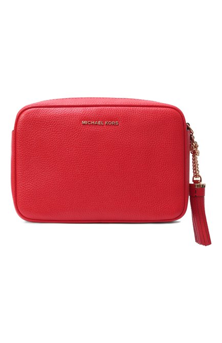 Женская сумка ginny MICHAEL MICHAEL KORS красного цвета, арт. 32F7GGNM8L | Фото 1 (Материал: Натуральная кожа; Материал сплава: Проставлено; Драгоценные камни: Проставлено; Ремень/цепочка: На ремешке; Размер: small)
