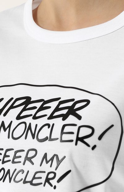 Хлопковая футболка с круглым вырезом и принтом MONCLER, арт. D1-093-80851-50-8390X, фото 5