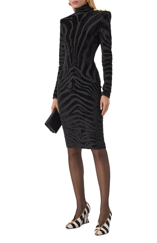 Кожаные туфли Zip Balmain FN0UA175/LZBA Чёрно-белый  FN0UA175/LZBA Фото 3