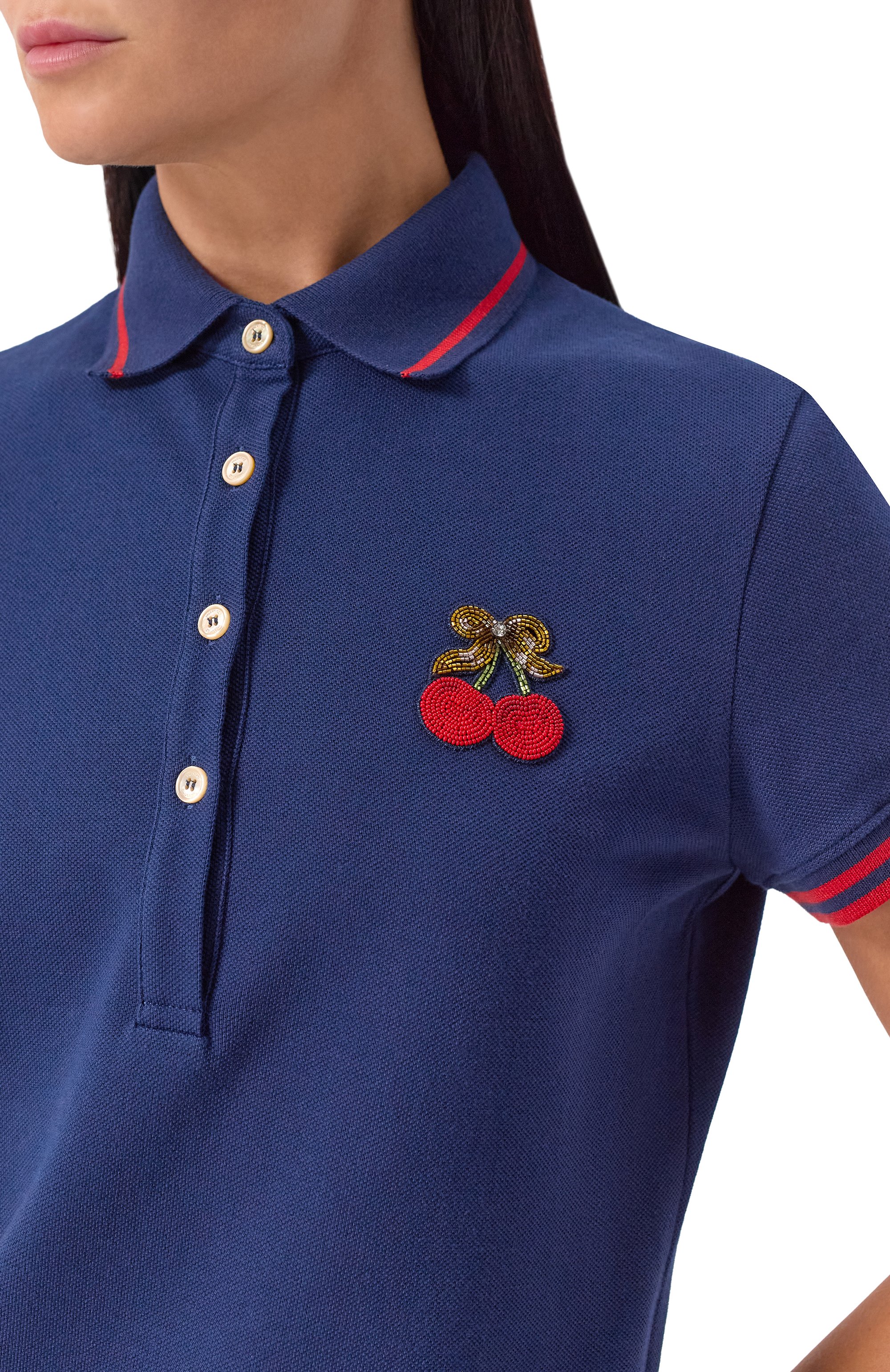 Хлопковое поло VALENTINO, арт. 7B3MH01B9G4, фото 5