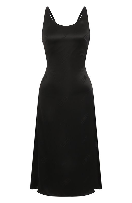 Атласное платье Balenciaga 831675/T0N03 Чёрный 831675/T0N03