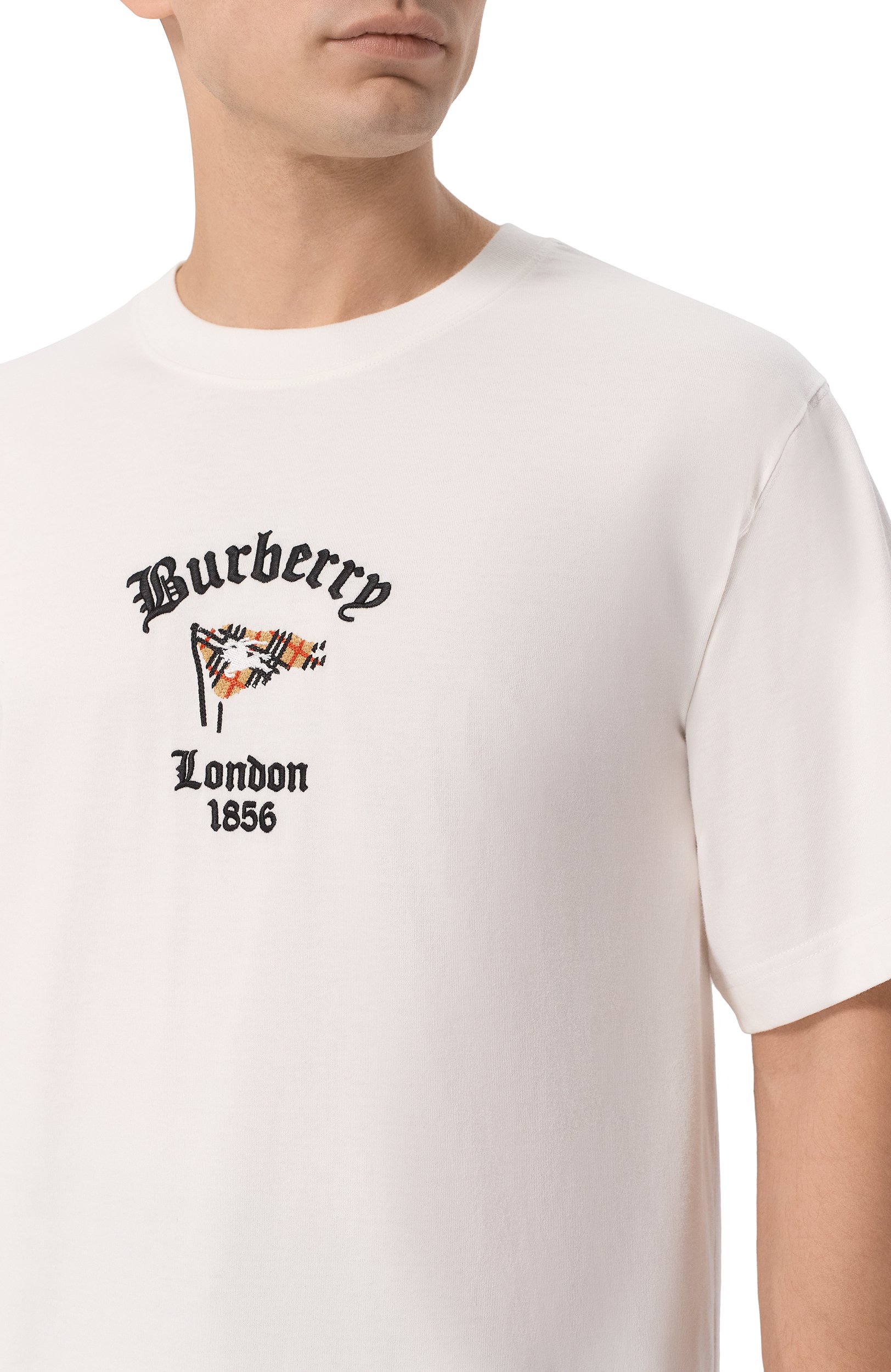 Хлопковая футболка BURBERRY, арт. 8128197, фото 5