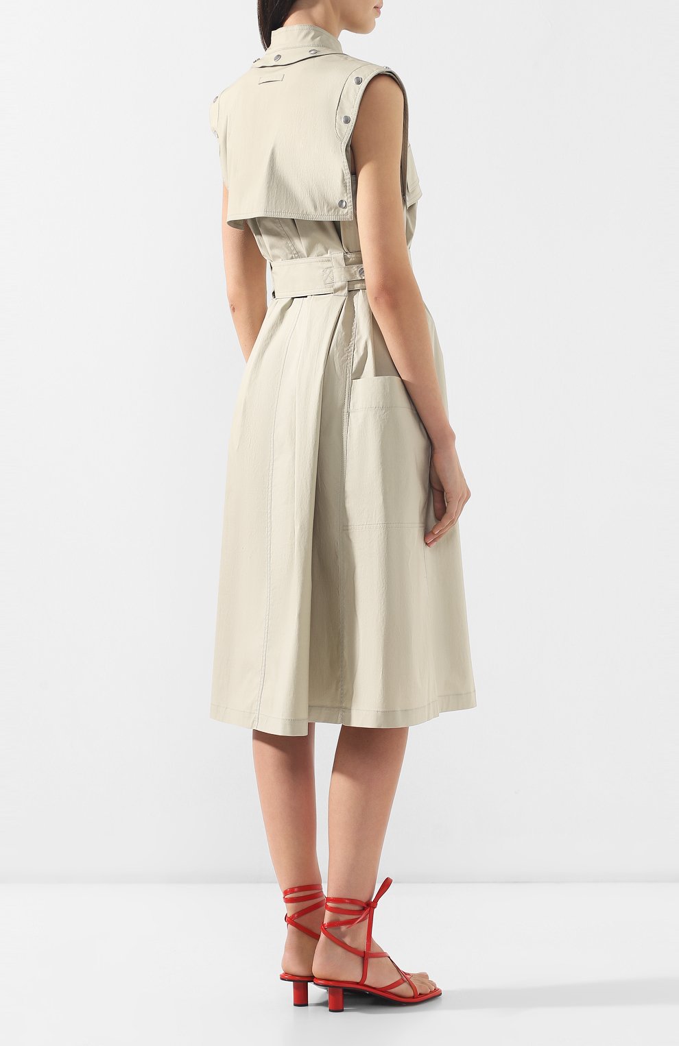 Хлопковое платье PROENZA SCHOULER зеленого цвета по цене 112000 руб., арт. R1913033-AC089, фото 4 Хлопковое платье PROENZA SCHOULER, арт. R1913033-AC089, фото 4