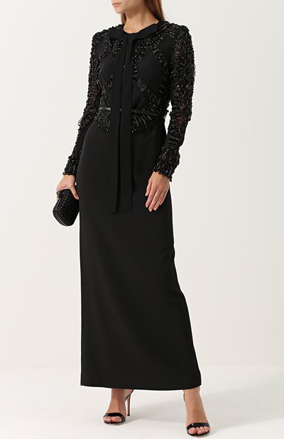 Приталенное платье-макси с вышивкой ELIE SAAB, арт. 9025, фото 2