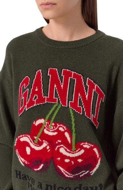 Шерстяной пуловер GANNI, арт. A1070112, фото 5