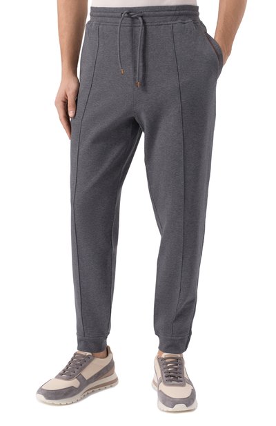 Хлопковые джоггеры BRUNELLO CUCINELLI, арт. MW8633315G, фото 3