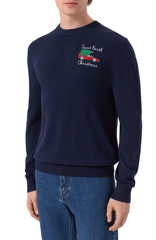 Джемпер из шерсти и вискозы MC2 Saint Barth HER0024-03449I/HER0N LIGHT EMBRY Синий  HER0024-03449I/HER0N LIGHT EMBRY Фото 3