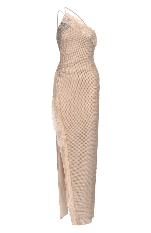 Платье с отделкой стразами self-portrait SC25002XCH Бежевый SC25002XCH