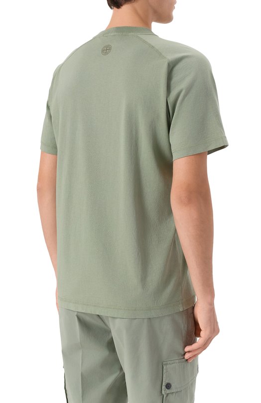Хлопковая футболка Stone Island K1S152100020S0081 Зелёный  K1S152100020S0081 Фото 4