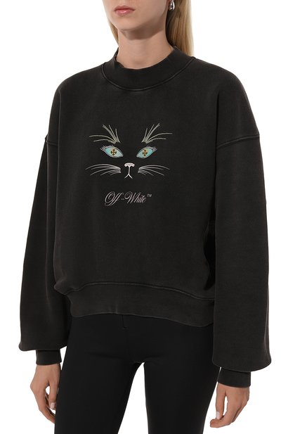 Хлопковый свитшот OFF-WHITE, арт. 0WBA075F24FLE002, фото 3