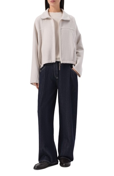 Шерстяная куртка BRUNELLO CUCINELLI светло-бежевого цвета по цене 396000 руб., арт. MD565B3F06, фото 2 Шерстяная куртка BRUNELLO CUCINELLI, арт. MD565B3F06, фото 2