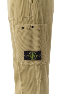 Мужские вельветовые брюки STONE ISLAND бежевого цвета, арт. 811532604 | Фото 5 (Длина (брюки, джинсы): Стандартные; Случай: Повседневный; Стили: Кэжуэл; Материал внешний: Хлопок)