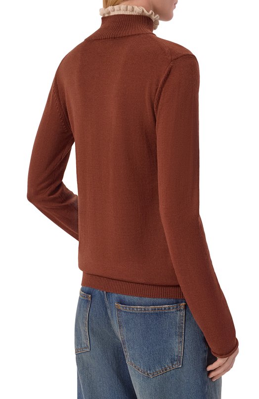 Шерстяная водолазка Undercover UC2E8901 Коричневый  UC2E8901 Фото 4