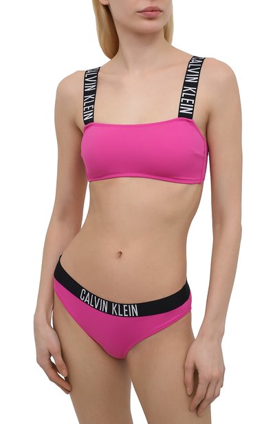 Бра-топ CALVIN KLEIN малинового цвета по цене 6805 руб., арт. KW0KW01228, фото 2 Бра-топ CALVIN KLEIN, арт. KW0KW01228, фото 2