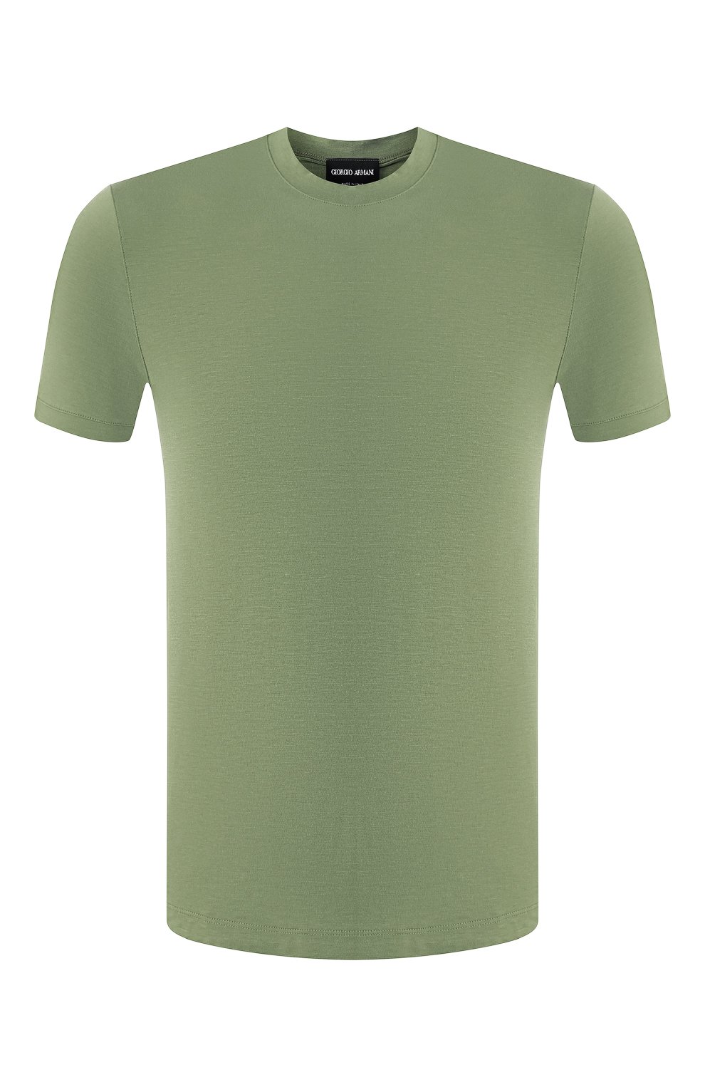 Футболка из вискозы GIORGIO ARMANI зеленого цвета по цене 34250 руб., арт. 8NST52/SJP4Z, фото 1 Футболка из вискозы GIORGIO ARMANI, арт. 8NST52/SJP4Z, фото 1