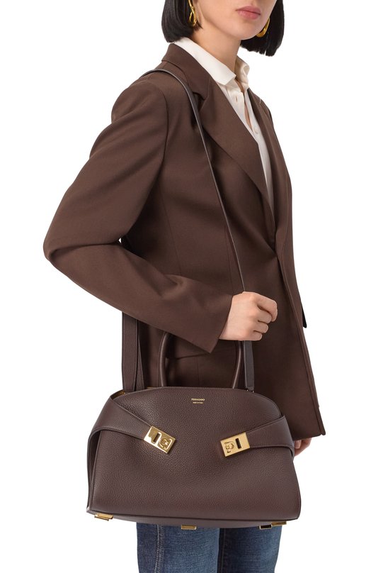 Сумка Hug medium Ferragamo 215608/777524 Коричневый  215608/777524 Фото 2