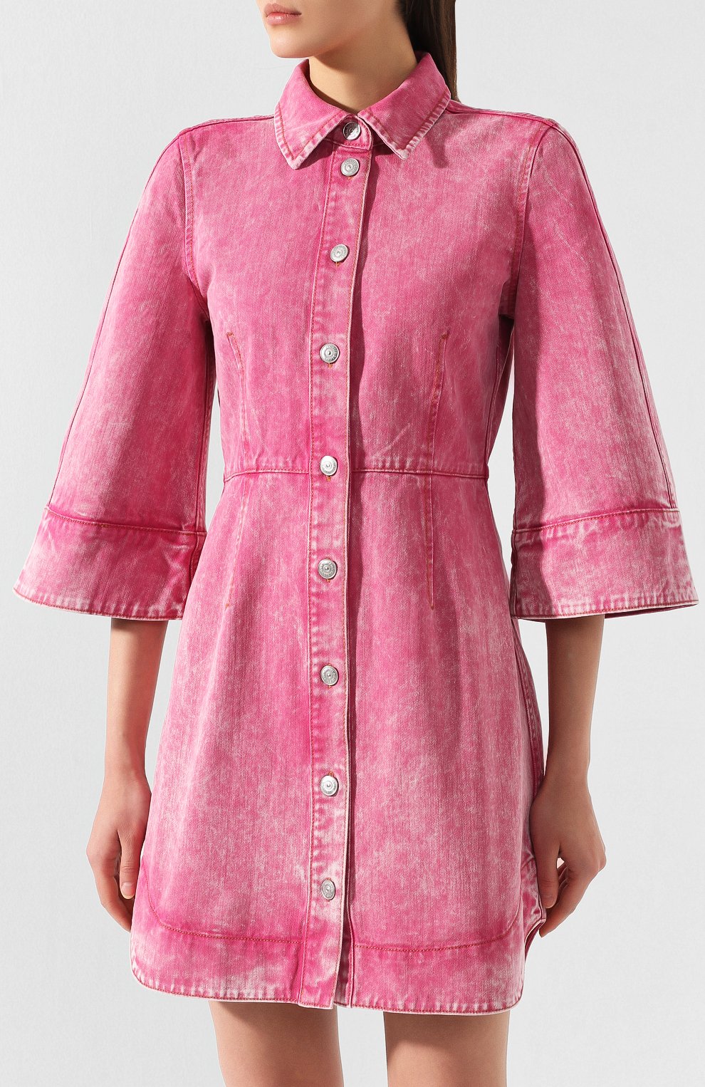 Джинсовое платье GANNI фуксия цвета по цене 22250 руб., арт. F4402, фото 3 Джинсовое платье GANNI, арт. F4402, фото 3