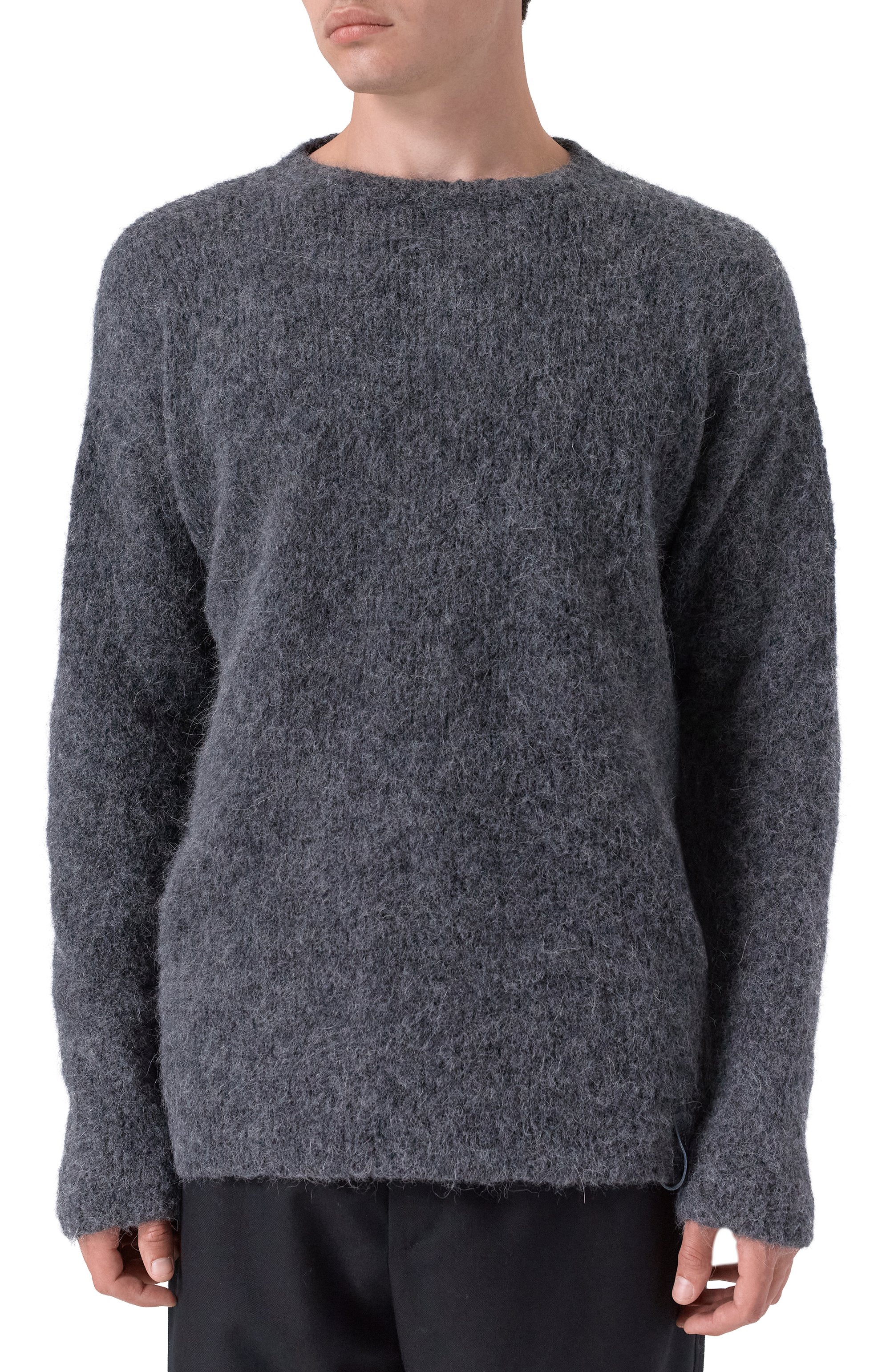 Шерстяной джемпер NEVER ENOUGH темно-серого цвета по цене 52100 руб., арт. MKN083, фото 3 Шерстяной джемпер NEVER ENOUGH, арт. MKN083, фото 3