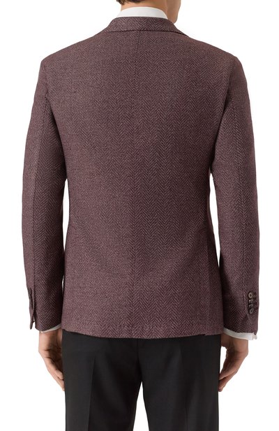 Пиджак из шерсти и хлопка L.B.M. 1911 фиолетового цвета по цене 98550 руб., арт. 2887/55515, фото 5 Пиджак из шерсти и хлопка L.B.M. 1911, арт. 2887/55515, фото 5