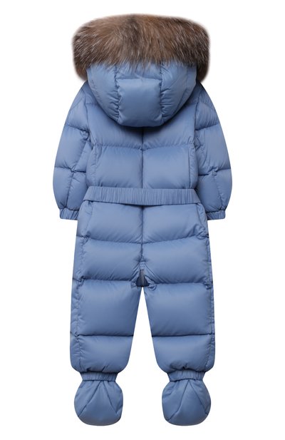 Пуховый комбинезон с мехом MONCLER, арт. G2-951-1G506-02-53079/9-12M, фото 2