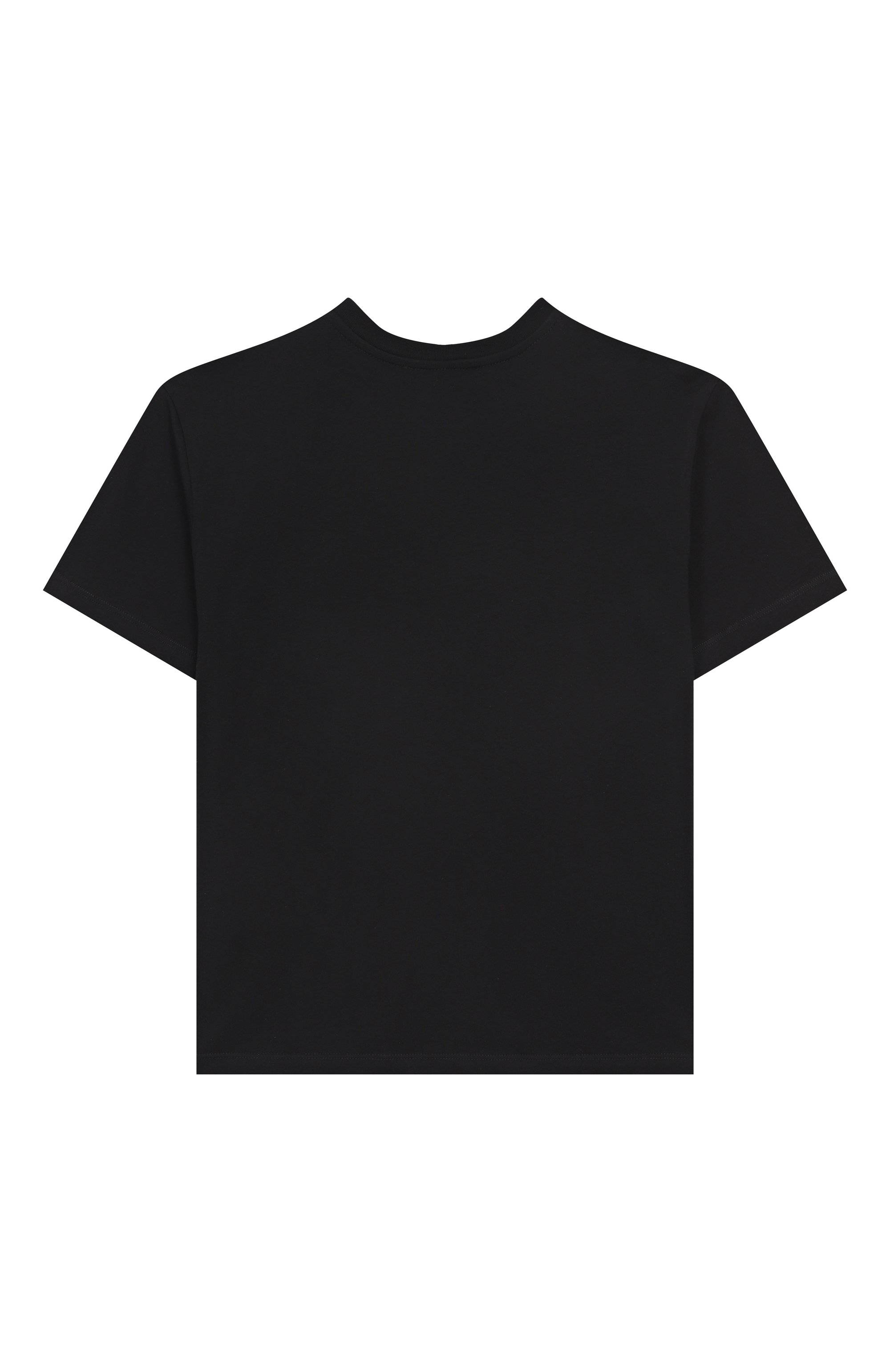 Хлопковая футболка MSGM KIDS черного цвета по цене 5875 руб., арт. S5MSJUTH065, фото 2 Хлопковая футболка MSGM KIDS, арт. S5MSJUTH065, фото 2