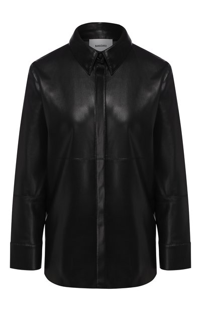 Женская рубашка NANUSHKA, арт. NAUM_BLACK_VEGAN LEAHTER