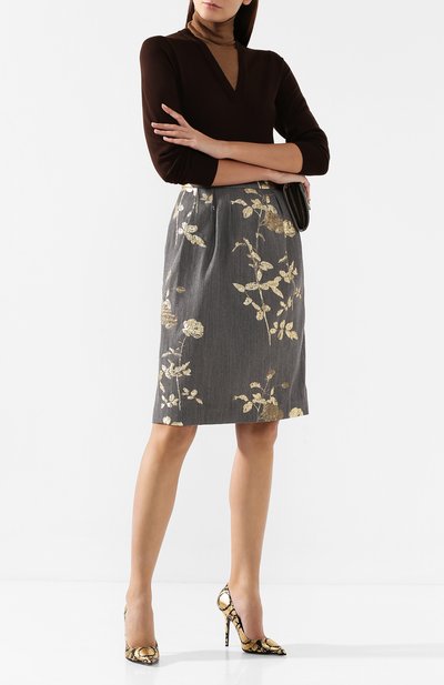 Юбка DRIES VAN NOTEN серого цвета по цене 72650 руб., арт. 192-10821-8362, фото 2 Юбка DRIES VAN NOTEN, арт. 192-10821-8362, фото 2