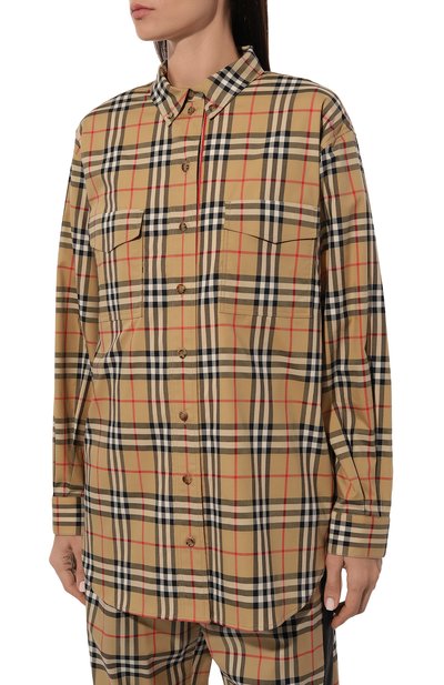 Хлопковая рубашка BURBERRY, арт. 8083146, фото 3