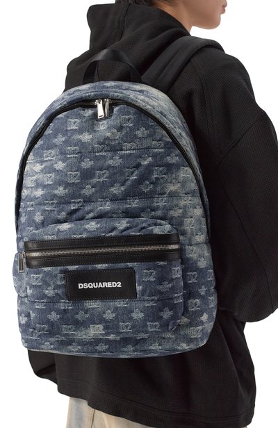 Рюкзак d2 monogram DSQUARED2 синего цвета по цене 66550 руб., арт. BPM0135/11709064, фото 2 Рюкзак d2 monogram DSQUARED2, арт. BPM0135/11709064, фото 2