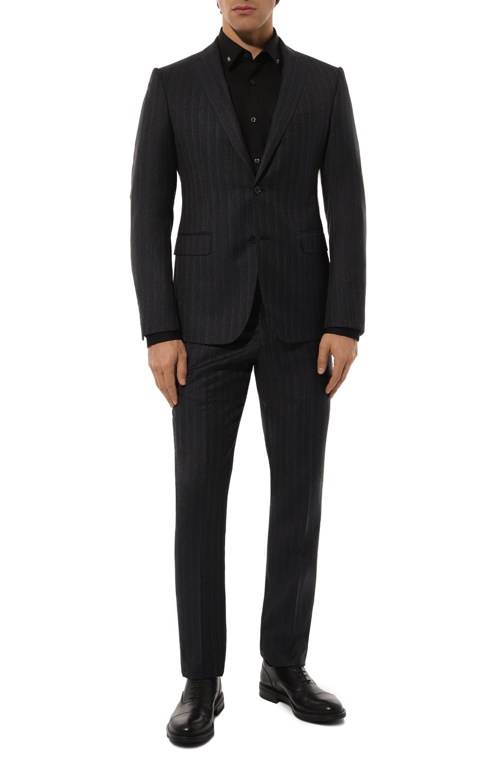 Шерстяные брюки EMPORIO ARMANI темно-синего цвета по цене 51550 руб., арт. EM000032/TE10963, фото 2 Шерстяные брюки EMPORIO ARMANI, арт. EM000032/TE10963, фото 2