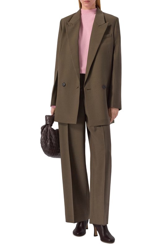 Кожаные ботильоны Rana Bottega Veneta 843958/VBSD0 Бордовый  843958/VBSD0 Фото 3