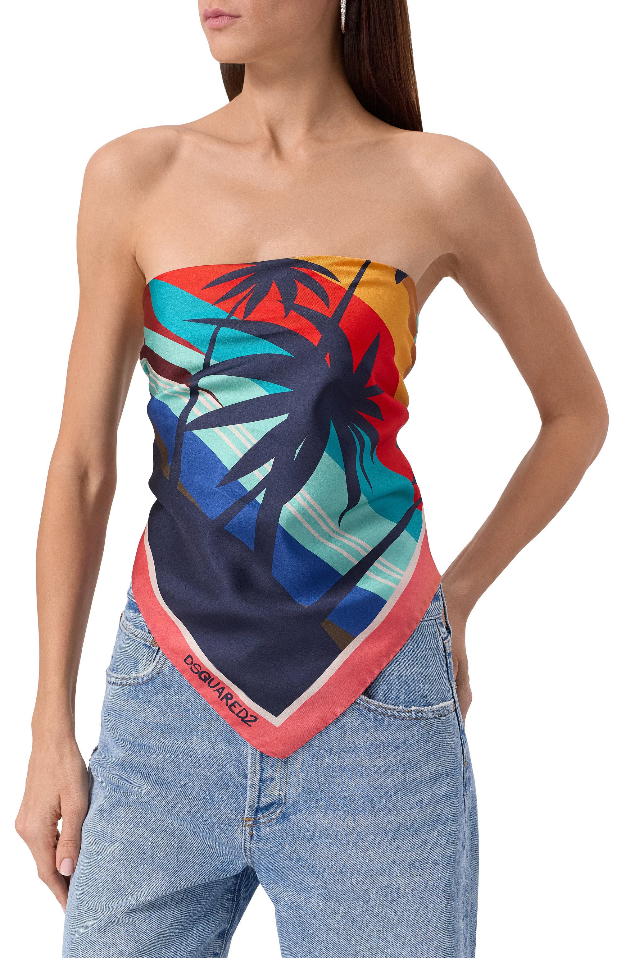 Шелковый платок DSQUARED2, арт. FUW0011, фото 2