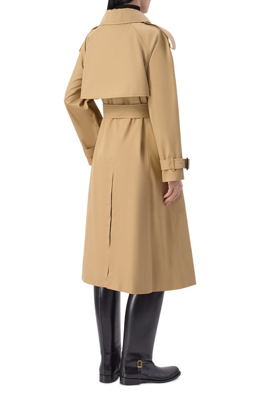 Хлопковый тренч Burberry 8118541 Бежевый  8118541 Фото 4