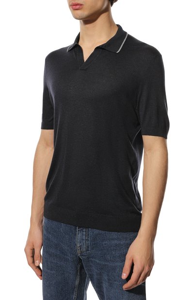 Шелковое поло ANDREA CAMPAGNA, арт. 43174/30901, фото 3