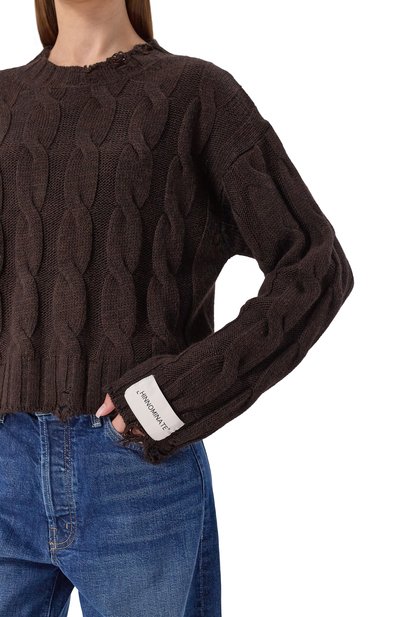 Свитер HINNOMINATE коричневого цвета по цене 19800 руб., арт. HMABW02191, фото 5 Свитер HINNOMINATE, арт. HMABW02191, фото 5