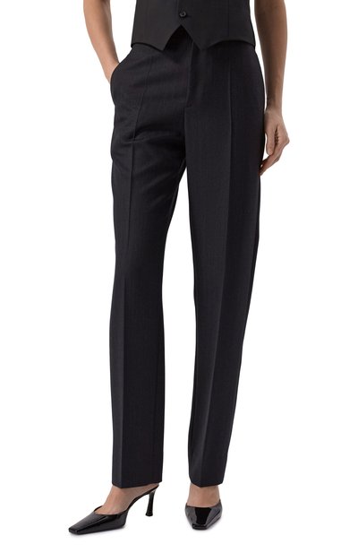 Шерстяные брюки BOTTEGA VENETA темно-синего цвета по цене 163000 руб., арт. 816188/V36K0, фото 3 Шерстяные брюки BOTTEGA VENETA, арт. 816188/V36K0, фото 3