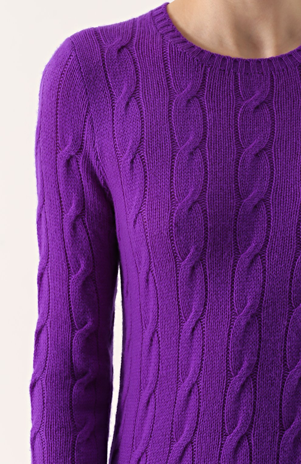 Кашемировый пуловер RALPH LAUREN фиолетового цвета по цене 79950 руб., арт. 919/IXQ18/FXQ18, фото 5 Кашемировый пуловер RALPH LAUREN, арт. 919/IXQ18/FXQ18, фото 5