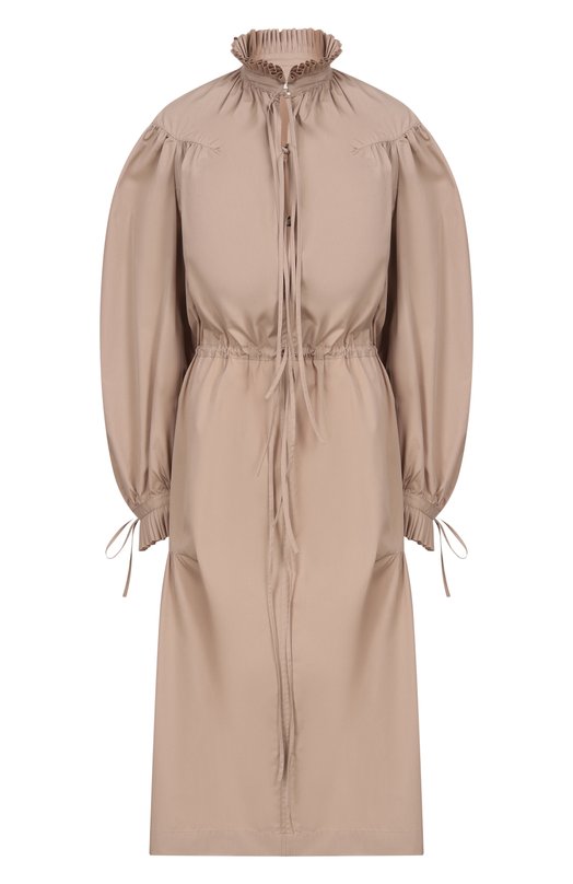 Хлопковое платье Dries Van Noten 131056/3314 Бежевый 131056/3314