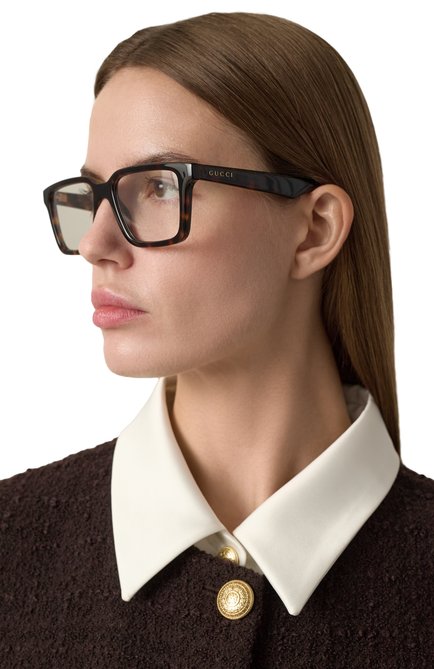 Женские оправа GUCCI коричневого цвета, арт. GG1729 002 | Фото 2 (Нос: Не проставлено; Региональные ограничения белый список (Axapta Mercury): Не проставлено)